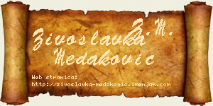 Živoslavka Medaković vizit kartica